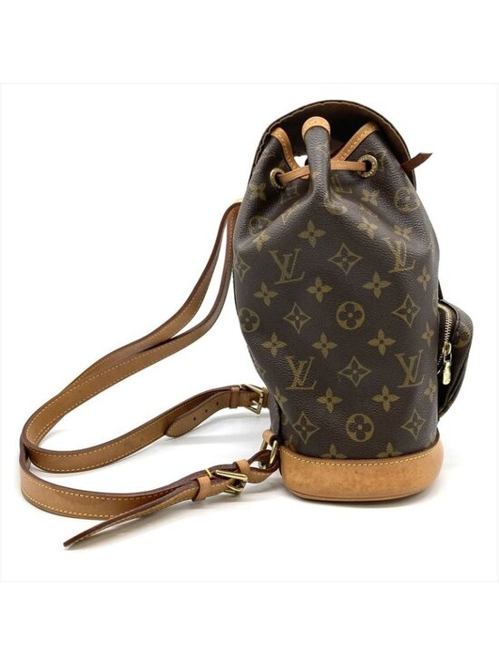 Louis Vuitton Montsouris MM Backpack Monogram Canvas Brown Gold Hardware main image 3